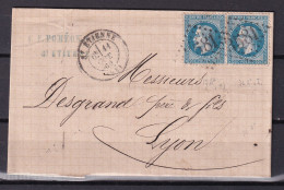 D 808 / NAPOLEON N° 29 SUR LETTRE - 1863-1870 Napoléon III. Laure