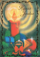 Buon Anno Natale CANDELA Vintage Cartolina CPSM #PAV448.IT - Neujahr