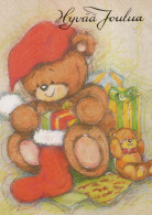 Buon Anno Natale ORSACCHIOTTO Vintage Cartolina CPSM #PAU806.IT - Neujahr