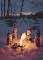 Buon Anno Natale GNOME Vintage Cartolina CPSM #PAU261.IT - New Year