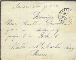 FRANCE Ca.1915: LSC De Gannat (Allier) à  Sorcy-St Martin (Meuse) En Franchise - Storia Postale