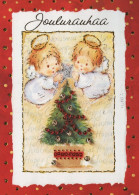 ANGELO Buon Anno Natale Vintage Cartolina CPSM #PAH943.IT - Angeli