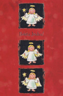ANGELO Buon Anno Natale Vintage Cartolina CPSM #PAG938.IT - Angeli