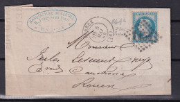 D 808 / NAPOLEON N° 29 SUR LETTRE - 1863-1870 Napoléon III Lauré