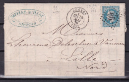 D 808 / NAPOLEON N° 29 SUR LETTRE - 1863-1870 Napoleon III Gelauwerd