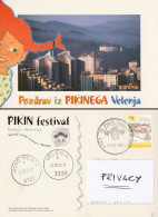 Pippi Calzelunghe, Fifi Brindacier, Pippi Longstocking, Pippi Långstrump, CARD FESTIVAL 2002 SPECIAL CANCEL VELENJE - Slovenia