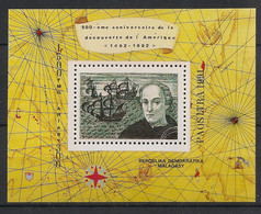 MADAGASCAR - 1991 - Bloc Feuillet BF N°YT. 71 - Christophe Colomb - Neuf Luxe ** / MNH / Postfrisch - Cristoforo Colombo