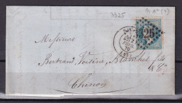 D 808 / NAPOLEON N° 29 SUR LETTRE - 1863-1870 Napoléon III. Laure