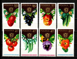 Polen 1974 - Mi.Nr. 2329 - 2336 - Postfrisch MNH - Gemüse Vegetable Obst Fruits - Vegetables