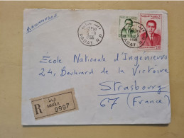 Lettre MAROC RECOMMANDE RABAT R.P. 1966 - Marocco (1956-...)