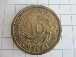 Germany 10 Reichspfennig 1935 D - 10 Rentenpfennig & 10 Reichspfennig