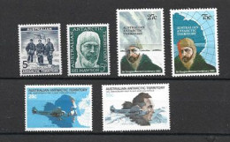 AUSTRALIE. Explorateurs De L'Antarctique Australien (Richard Byrd, Douglas Mawson) 6  T-p Neufs ** - Erforscher