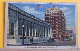 (MAS2) MASSACHUSSET - POST OFFICE AND NEW BEDFORD HOTEL - MASS - VIAGGIATA IN BUSTA - Altri & Non Classificati