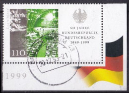 BRD 1999 Mi. Nr. 2054 O/used Eckrand Vollstempel (BRD1-6) - Usati