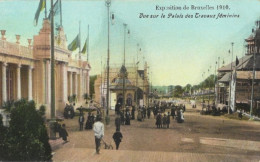 EXPOSITION De BRUXELLES 1910 : Vue Sur Le Palais Des Travaux Féminins. Carte Impeccable. - Mostre Universali