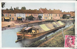 BLANZY-les-MINES - Canal Du Centre, Route De Montchanin (avec Sa Péniche En Gros Plan) - Houseboats