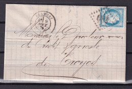 D 809 / CERES N° 60 SUR LETTRE - 1871-1875 Cérès