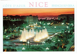 CPM FRANCE 06 ALPES-MARITIMES NICE - Jardins Et Jets D'eau De La Place Masséna - Cartas Panorámicas