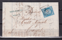 D 809 / CERES N° 60 SUR LETTRE - 1871-1875 Ceres