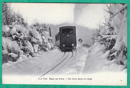 CAUX EN HIVER - UN TRAIN DANS LA NEIGE - Andere & Zonder Classificatie