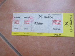 Soccer CALCIO NAPOLI FIGC Lega Nazionale COPPA ITALIA 1996 1997 Curva B - Altri & Non Classificati