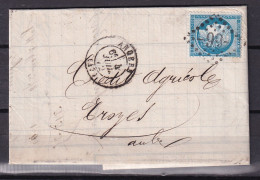 D 809 / CERES N° 60 SUR LETTRE - 1871-1875 Cérès