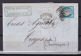 D 809 / CERES N° 60 SUR LETTRE - 1871-1875 Ceres