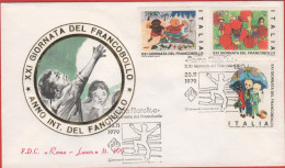 ITALIA - ITALIE - ITALY - 1979 - 21ª Giornata Del Francobollo - FDC Roma Luxor - FDC