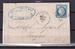 D 809 / CERES N° 60 SUR LETTRE - 1871-1875 Ceres