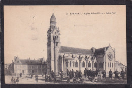 51. EPERNAY . Eglise Saint Pierre - Saint Paul . Animée . Guerre 1914.1918 - Epernay