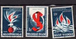 Belgique 1964 Centenaire Internationale Socialiste COB 1290 à 1292 - Oblitérés