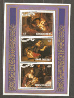 Cook Islands: Mint Block, Christmas - Painting By Rembrandt, 1987, Mi#Bl-183, MNH. - Cook