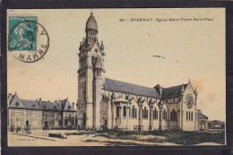 51. EPERNAY . Eglise Saint Pierre - Saint Paul . Carte Toillée - Epernay