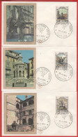 ITALIA - ITALIE - ITALY - 1979 - Fontane - 7ª Emissione - 3x FDC Filagrano Gold - FDC