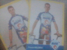 CYCLISME   1995 - WIELRENNEN- CICLISMO : 2 Cartes FRANCO BALLERINI + ANDREA TAFI - Ciclismo
