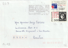 FLAMME  PERMANENTE     /  N°  3211 + VIGNETTE       83 -  COMPS SUR  ARTUBIY     -  VAR - Mechanical Postmarks (Advertisement)