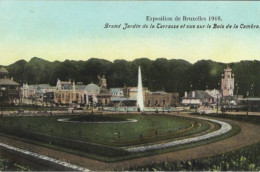 EXPOSITION De BRUXELLES 1910 : Grand Jardin De La Terrasse Et Vue Sur Le Bois De La Cambre. Carte Impeccable. - Expositions Universelles