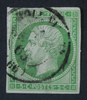 NAPOLEON N°12 5c Vert Oblitéré CàD - 1853-1860 Napoleon III