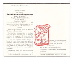 DP Anna Catharina Dingemans ° Berendrecht 1879 † Melsele Beveren Waas 1957 X Jozef Kouwenbergh Xx Cornelis Moons // Pot - Images Religieuses