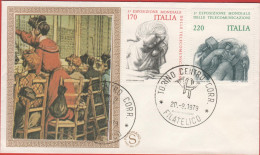 ITALIA - ITALIE - ITALY - 1979 - Terza Esposizione Mondiale Delle Telecomunicazioni - FDC Filagrano Gold - FDC