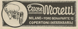 Copertoni Impermeabili Ettore MORETTI - Pubblicità 1933 - Advertising - Werbung