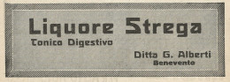 Liquore STREGA - Pubblicità 1927 - Advertising - Werbung