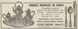 Fabbrica Argenterie Da Regalo Cesare MARINAI - Pubblicità 1925 - Advertis. - Werbung