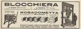 Blocchiera A Motore ROSACOMETTA - Pubblicità 1927 - Advertising - Werbung