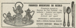 Fabbrica Argenterie Da Regalo MARINAI - Milano - Pubblicità 1925 - Advert. - Werbung