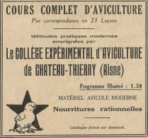 Corso Completo D'Avicoltura - Chateau Thierry - Pubblicità 1929 - Advertis - Pubblicitari