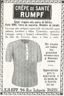 Crepe De Sante RUMPF - Pubblicità 1912 - Publicitè - Pubblicitari