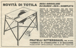 Sega Circolare Da Banco TOTILA - Pubblicità 1967 - Publicitè - Pubblicitari