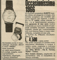 Orologio Cassa Placata In Oro - Pubblicità 1966 - Advertising - Werbung