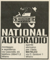 Autoradio NATIONAL - Pubblicità 1969 - Advertising - Pubblicitari